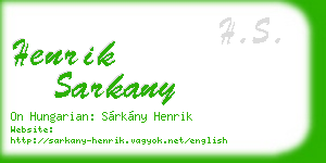 henrik sarkany business card